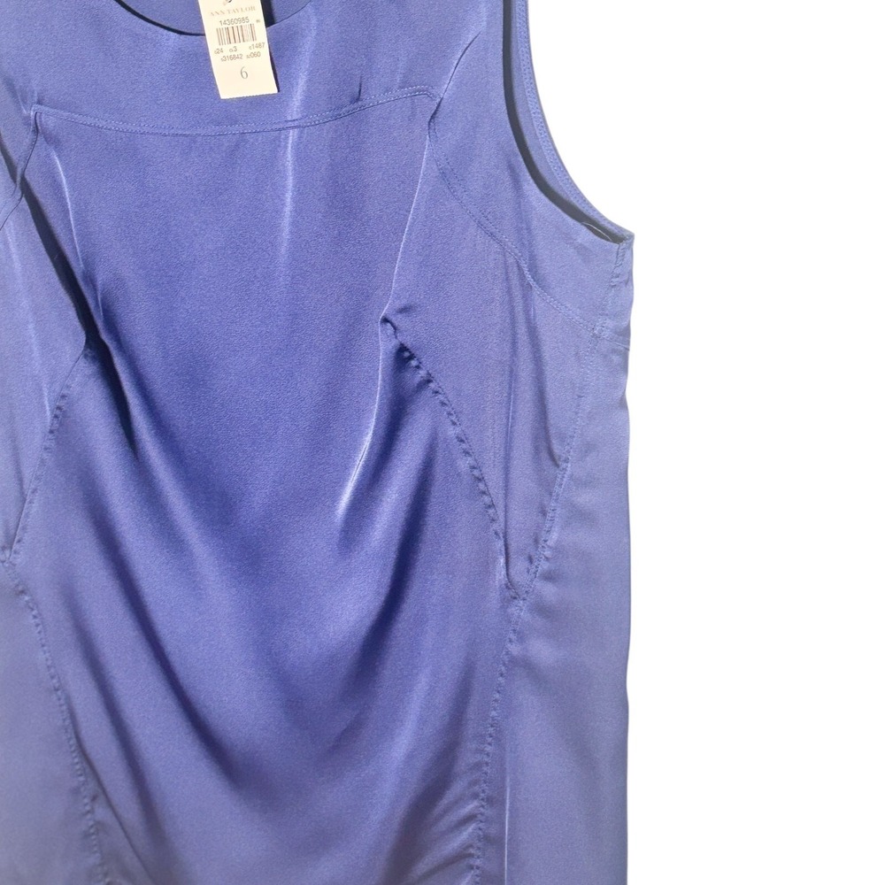 Ann Taylor Sleeveless Navy Blue Tank Top Size 6 Work Outfit Classic Business - Picture 5 of 9